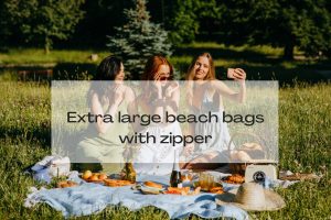 extra large beach bags with zipper